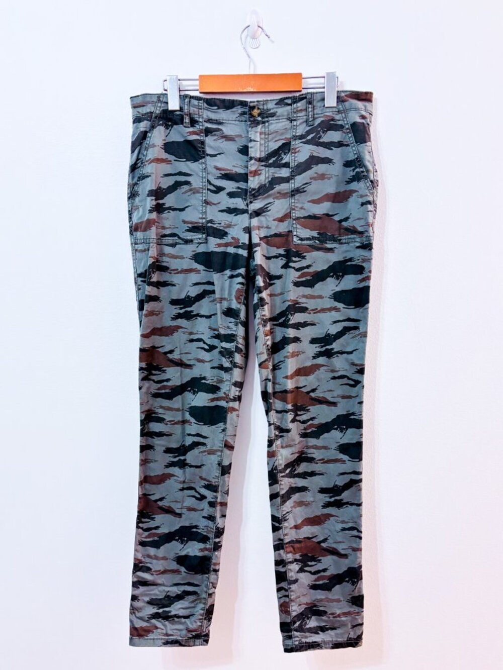 REITMANS Green Tiger Camo Utility Pants Straight Leg Streetwear Size 12